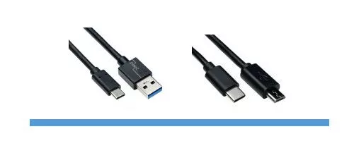 Câble USB C vers A, Micro-B